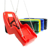 Huitich kids swing seat with safety harness in red and other color options for playground equipment